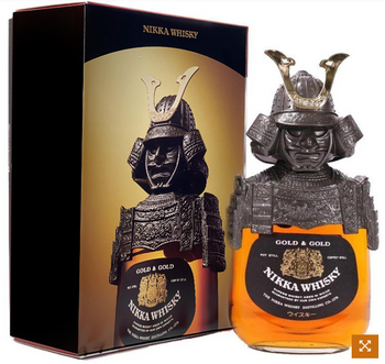 Nikka Gold & Gold Whisky NGK-01 Samurai edition bottle, 750ml Japanese blended whisky