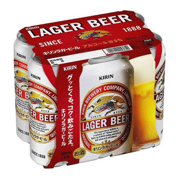Case of Kirin Lager Beer 500ml cans, Japanese imported lager