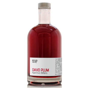 Bottle of Davo Plum Aperitivo Bitters 700ml, an Italian-style plum bitters for cocktails