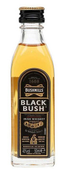 Bushmills Black Bush Miniature 50ml bottle, Irish whiskey in black and gold packaging