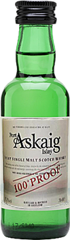 Port Askaig 100° Proof Miniature 50ml Islay Scotch whisky bottle