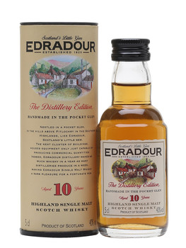 Edradour 10 Year Old Miniature 50ml Highland Scotch whisky bottle