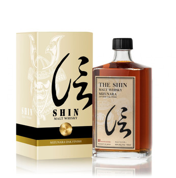 Bottle of Shin Malt Whisky Mizunara Oak Finish 750ml Japanese whisky