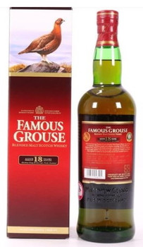 Bottle of Famous Grouse 18 Year Old blended Scotch whisky