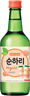 Bottle of Chum Churum Soju - Yogurt flavor, 360ml, Korean soju