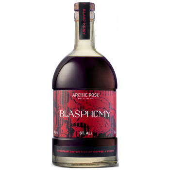Bottle of Archie Rose Blasphemy Coffee Whisky 700ml, an Australian whisky infused with coffee