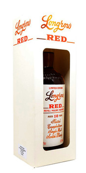 Bottle of Longrow Red 10 Year Old Malbec single malt Scotch whisky, 700ml