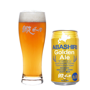 Pack of 24 Anashiri Golden Ale cans, 340ml each