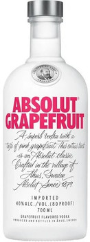 Bottle of Absolut Grapefruit Vodka 700ml, a pink-hued flavored vodka from Sweden