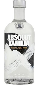 Bottle of Absolut Vanilia Vodka 700ml, vanilla-infused vodka from Sweden