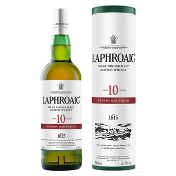 Bottle of Laphroaig 10 Year Old Sherry Oak Finish Islay single malt Scotch whisky, 700ml