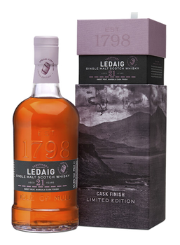 Bottle of Ledaig 1998 Marsala Cask Finish 21 Year Old single malt Scotch whisky, 700ml