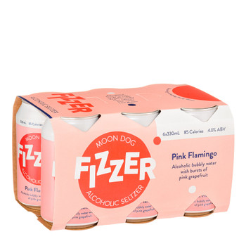 Moon Dog Fizzer Alcoholic Seltzer Pink Flamingo 330ml cans, 6 pack
