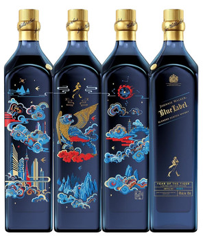 Johnnie Walker Blue Label Year of the Tiger 2022 limited edition 750ml whisky bottle