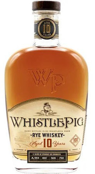 Bottle of Whistle Pig 10 Year Old Rye Whiskey 700ml