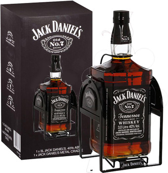 Jack Daniels Bourbon with Cradle 3000ml bottle in display cradle