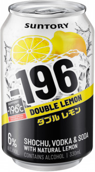 Suntory -196 Double Lemon 6% alcoholic beverage, 330ml can, pack of 24