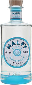 Bottle of Malfy Originale Gin 700ml with vibrant blue label