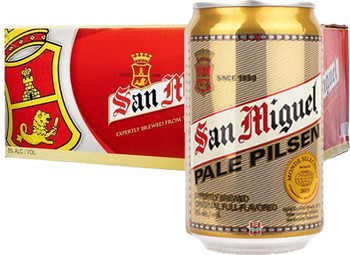 San Miguel Pale Pilsen Beer 5% 330ml cans, pack of 24
