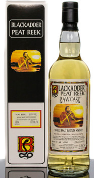 Bottle of Blackadder Peat Reek Whisky 700ml, a smoky Scottish single malt