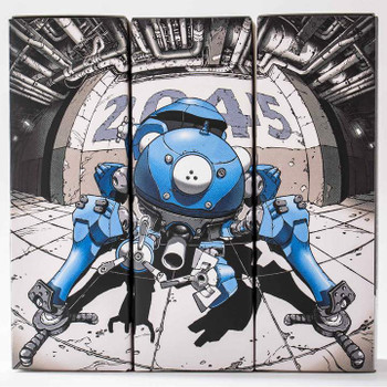 Ghost in the Shell Shochu Bottle Set featuring Motoko Kusanagi and Tachikoma artwork, two 720ml bottles