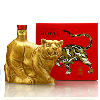 Suntory Royal Whisky Limited Edition 2022 Tiger 600ml bottle with tiger design