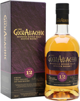 Bottle of GlenAllachie 12 Year Old Speyside single malt Scotch whisky, 700ml