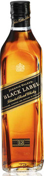 Bottle of Johnnie Walker Black Label blended Scotch whisky, 200ml size