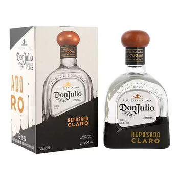 Bottle of Don Julio Reposado Claro Tequila, 700ml, light golden hue