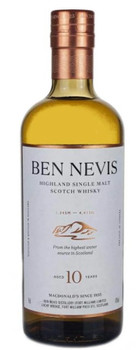 Bottle of Ben Nevis 10 Year Old single malt Scotch whisky, 700ml