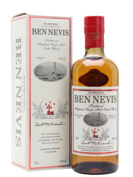 Bottle of Ben Nevis MacDonald's single malt Scotch whisky, 700ml