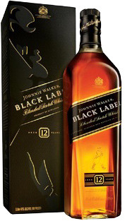 Bottle of Johnnie Walker Black Label 12 Year Old blended Scotch whisky, 700ml
