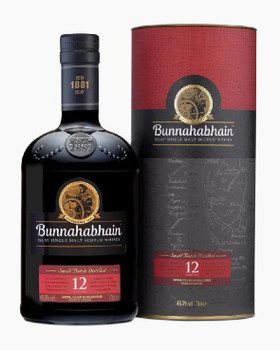 Bottle of Bunnahabhain 12 Year Old Islay single malt Scotch whisky, 700ml