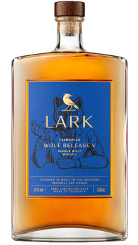 Lark Wolf Release V 500ml bottle, a premium spirit with juniper and citrus notes