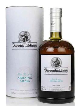 Bottle of Bunnahabhain Abhainn Araig Feis Ile 2022 Islay single malt Scotch whisky, 700ml