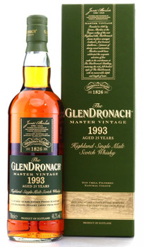 Bottle of Glendronach 1993 Master Vintage 25YO single malt whisky, 700ml