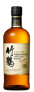 Bottle of Nikka Taketsuru Pure Malt Whisky, 700ml, amber-hued Japanese blended malt