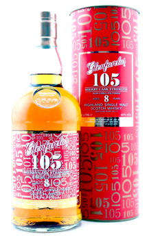 Bottle of Glenfarclas 105 Sherry Cask Strength 8 Year Old single malt whisky, 1 litre