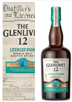 The Glenlivet 12 Year Old Licensed Dram Whisky 700ml bottle, Speyside single malt Scotch