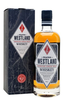 Bottle of Westland Peated Whiskey, 700ml, Pacific Northwest craft malt whiskey