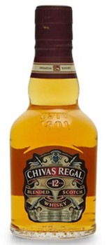 Bottle of Chivas Regal 12YO Scotch whisky, 200ml size