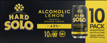 Hard Solo Can 375ml 10 pack of refreshing flavored beverages