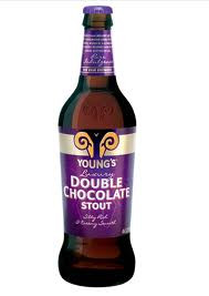 Bottle of Young's Double Chocolate Stout, a 500ml British chocolate stout beer