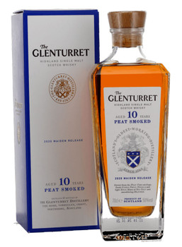 Bottle of Glenturret 10 YO Peat Smoked single malt Scotch whisky, 700ml