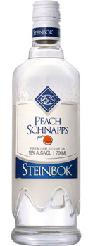Bottle of Steinbok Peach flavored spirit, 700ml