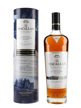 Bottle of The Macallan James Bond 60th Anniversary Release Decade VI single malt whisky