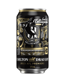 Carlton Draught Collingwood Premiers Limited Edition Cans 2023, 6 pack