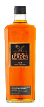 Scottish Leader 12 Year Old Blended Scotch Whisky in a 50ml glass bottle