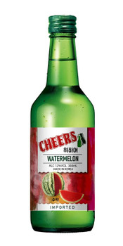 Bottle of Cheers Soju Watermelon flavored soju, 360ml