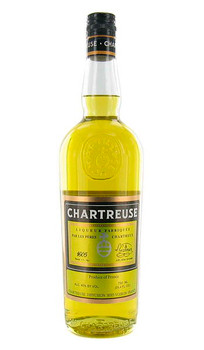 Bottle of Chartreuse Yellow 700ml French herbal liqueur made by Carthusian monks